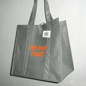 Eco friendly Long Handle Nonwoven Tote Bag Custom Logo Printing Biodegradable Small Size for Business Advertising Supermarket