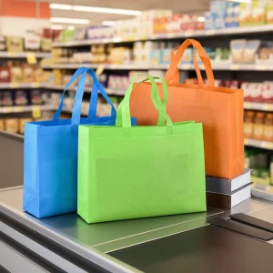 Eco friendly Non Woven Fabric Tote Bag With Handles Portable Non Woven Shopping Bag for Packaging Clothing