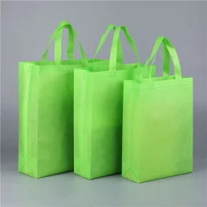 Eco-friendly Recyclable Non Woven Tote Bags with Custom Logo Patch Handle Digital Printing for Supermarket Shopping