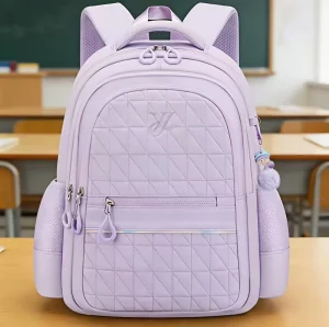 Embroidered Fashion Nylon Waterproof Breathable Durable Day Use Backpack College Girls Zipper High Quality Floral Design