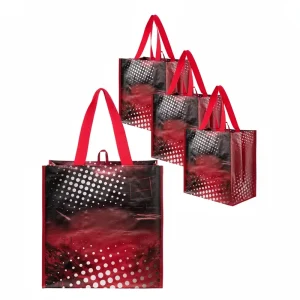 FOCO NFL Unisex-adult Team Logo 4-pack Reusable PLA Material Grocery Shopping Bags Totes