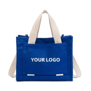 Factory Customizable logo Color High Quality Portable Crossbody Shoulder Patchwork Color Contrast Heavy Duty Canvas Tote Bag