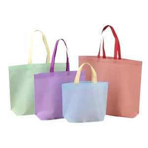 Factory Customized Logo Colorful Disposable Garbage Packaging Tote Bag Supermarket Non Woven Handle Shopping Bag with Handle