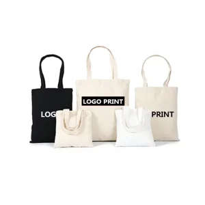Factory Direct Custom Logo Eco Friendly Cotton Canvas Tote Bag for Shopping & Travel