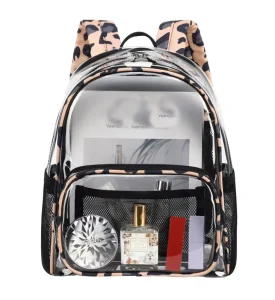 Factory Girls Fashion TPU Transparent Waterproof England Style Backpack Zipper Heavy Duty Lightweight 20 36L Large