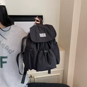 Factory High Quality Cotton Unisex Fashion Backpack Lightweight Cover Closure Sports Logo Customizable Polyester