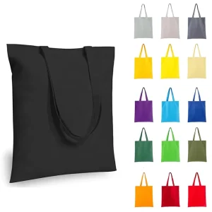 Factory Plain Tote Bag Printing Custom Logo Organic Cotton Canvas Shopping Bags Tote Bag With Pocket
