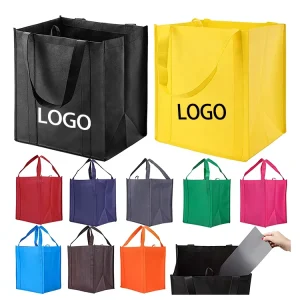 Factory Shopping Bags Reusable Ecological Non woven Bags Custom Logo Fabric Non Woven Plain Tote Bag