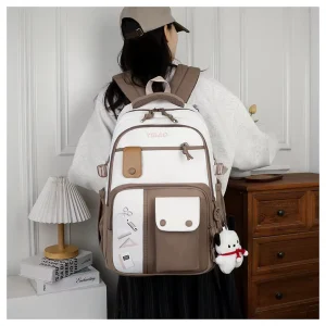 Factory Supply Fashion Waterproof Internal Frame Double Shoulder Backpack Physiological Curve Back Cell Phone Pocket Students
