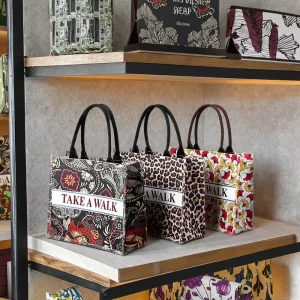 Factory Women’s Luxury Customized Cotton Canvas Tote Bag Large Capacity with Printed Logo Organic Cotton Bag Packaging