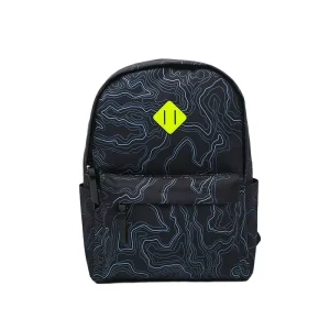 Fashion Abstract Map Print Urban Street Style Unisex Kids and Teens School Backpack Zipper Closure OEM Manufacturer