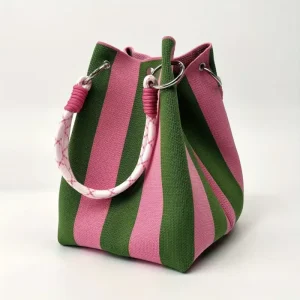Fashion Beautiful Solid Color Polyester Multi Purpose Durable Portable Open Large Capacity Tote Bag Woven Shoulder Bag