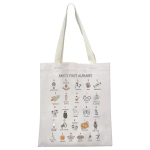 Fashion College Reusable Custom Printing Shopping Foldable Cube Bag Thick Canvas Tote Bag