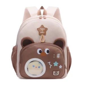 Fashion Custom Logo School Backpack Kids Durable Waterproof Daily Use Cartoon Pattern Oxford Material Polyester Zipper