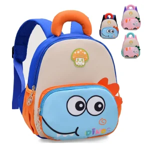 Fashion Cute Design Waterproof Nylon Unisex School Backpack for Primary Kindergarten Kids Zipper Closure Air Cushion