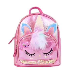 Fashion Cute Plush Sequin Unicorn Children’s Backpack Laser Cartoon Girls Schoolbag for Student Back to School