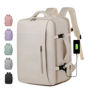 Fashion Expandable Travel Backpack with Usb Customized Waterproof Anti theft Business Laptop Backpacks for Men