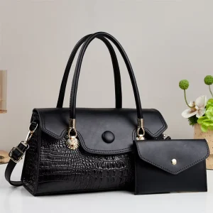 Fashion High Quality Bags Set Brand Women 2 in 1 Shoulder Bags High Quality Bags Ladies Luxury Women’s Handbags