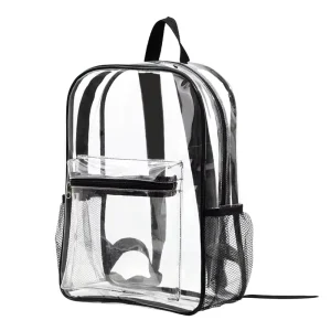 Fashion Large Capacity Lightweight External Frame Backpack Clear PVC Waterproof Outdoor Travel Zipper Closure Factory