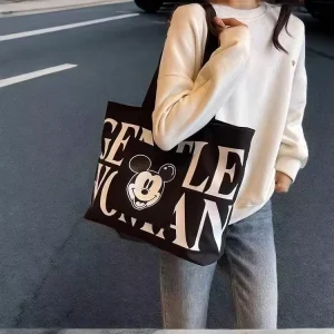 Fashion Multi Function Recycled Cotton Muslin Customizable Tote Bags Screen Printed Beautiful Pattern for Women Go