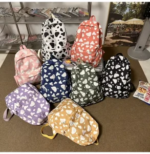 Fashion Multifunction Water Resistant Polyester Print Zipper Unisex Softback Teenager Casual Daily School Backpack