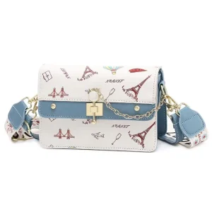 Fashion Pillow Shape Lady Handbag Zipper Closure Waterproof PU Leather Shoulder Strap 1-1.9L Easy Matching Exquisite