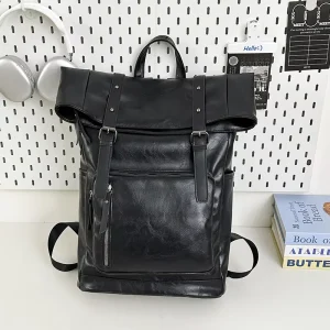 Fashion Student Durable Multifunctional Backpack Multiple Layers PU Large Capacity Water Resistence School Backpack