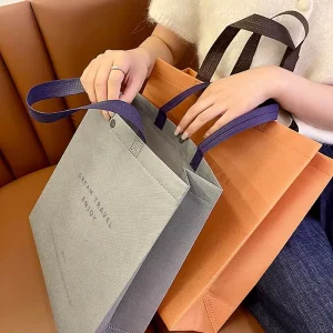 Fashion Trend Personalised Digital Print Reuse Sustainable Re usable Strong Shiny Non Woven Non Woven Bag Eco Shopping Tote Bag