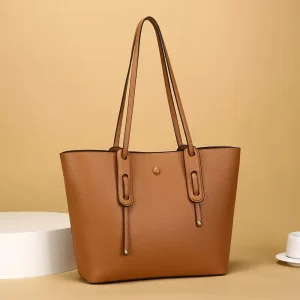 Fashion Women’s Tote Handbag Large Capacity Open Closed Cross Border Polyester Waterproof Embroidered Solid Color