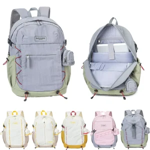 Fashionable Large Capacity Unisex Travel Waterproof Zipper Nylon Cute Personalised Backpack School Day Use