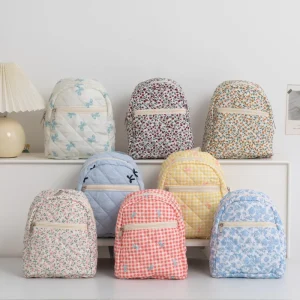 Floral Prints Cute Children School Bags Bowknot Multifunctional Cartoon Backpack Comfort Adjustable Travel Student Backpack