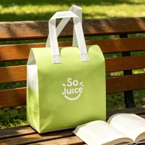 Food Delivery Reusable Nonwoven Bags Insulated Picnic Lunch Box Thermal Waterproof Outdoor Carry Tote Bag