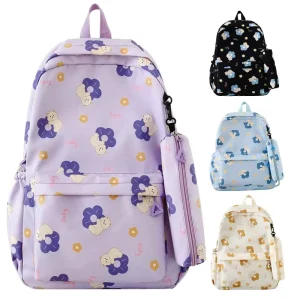 Foreign Trade Cross border Unisex Children’s Backpack Spine Protection Oxford Air Cushion Straps Geometric Pattern