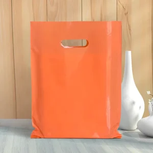 Four Finger Durable Reusable Gift Tote Bag with PE Material and Die Cut Design