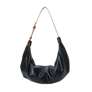 Genuine Leather Ladies Crossbody Shoulder Bags Casual Fashion Half Month Bag Single Strap Zipper Color Designed for Women
