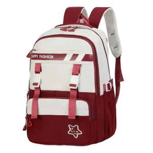 Girls Casual Travel Daypack Oxford Waterproof Geometric Zipper 20 36L Large Capacity Softback Fashion Style Polyester Lining