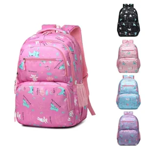 Girls Waterproof Oxford Stone Pattern School Backpack Cute Lightweight Casual 36 56L Capacity for Grade 1 6