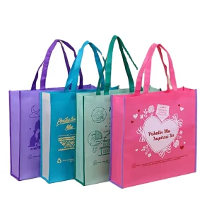Grocery Gift Tote Bag for Trade Show Promotional pp Non Woven Bag Custom Logo Pattern pp Shopping Tote Bag