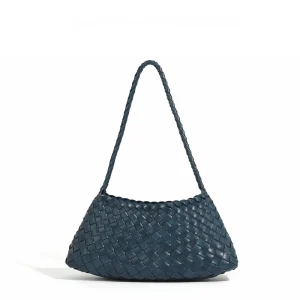 Handwoven PU Leather Hobo Bag Elegant Casual Underarm Handbag Factory Shoulder Handbag Woven PU Leather Shoulder Bag
