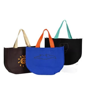Heat Transfer Printed Non Woven Logo Tote Bag Reusable Supermarket Shopping Bag Custom Logo Polypropylene Hand Length Handle