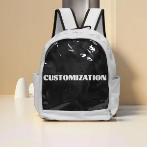 Heavy Duty Transparent PVC Backpack Custom Logo Clear Backpack School Bag with Reinforced Strap for College Workplace