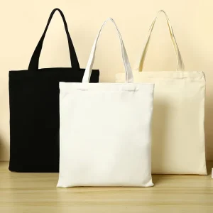 High Quality Custom 12oz Polyester Organic Cotton Canvas Tote Shopping Bag Promotional with Manufacturer’s Personalized Logo