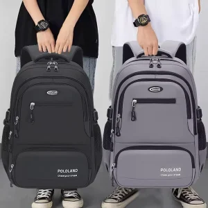 High School College Student Nylon Waterproof Large Capacity Laptop Travel Lightweight Durable Simple Backpack