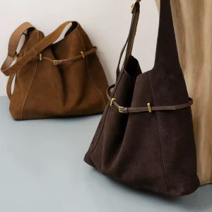 High end Light Luxury Fashion Winter Crossbody Shoulder Tote Bag Women’s Retro Frosted Large Capacity Waterproof Genuine Leather