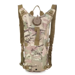 Hunting Style Hydration Backpack Waterproof Oxford Material 36 56L Capacity Arcuate Shoulder Strap Soft Handle for Outdoor