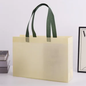In Stock Reusable Nonwoven Fabric Eco friendly Recyclable Screen Printed Tote Bags with Custom Logo for Supermarket Shopping