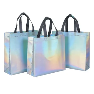 In stock Non woven Customizable Color Logo Laser coated Thickened Waterproof Gift & Tote Bags