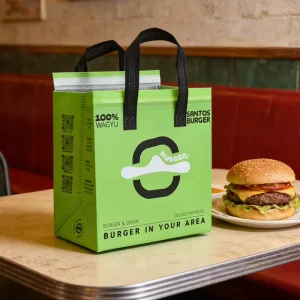 Insulated Non Woven Cooler Bag Custom Logo Aluminum Foil Tote for Lunch Picnic Dessert Cooler Bag Picnic Lunch Box