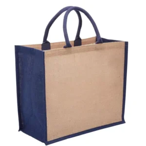 Jute Bag Burlap Shopping Custom logo Print Design Large Beach Tote Sacking Bag with Soft Cotton Handles