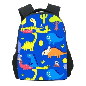 Kids Sa Backpack with Cartoon Pattern Polyester Material Portable Design Below 21L Capacity